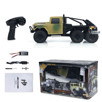1/18 Hobby Plus 6x6 RC Rock Crawler Car Remote Controlled Electric Off-road Vehicle Simulation Toys Hobby Model Gifts