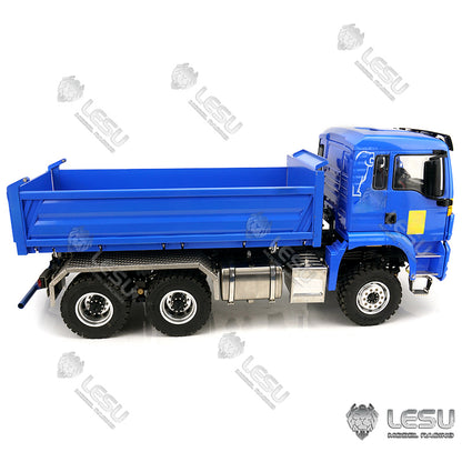 IN STOCK LESU 1/14 Metal Remote Controlled TGS Three-way Transmission Dumper Truck Hydraulic Lights Sound System ESC Servo