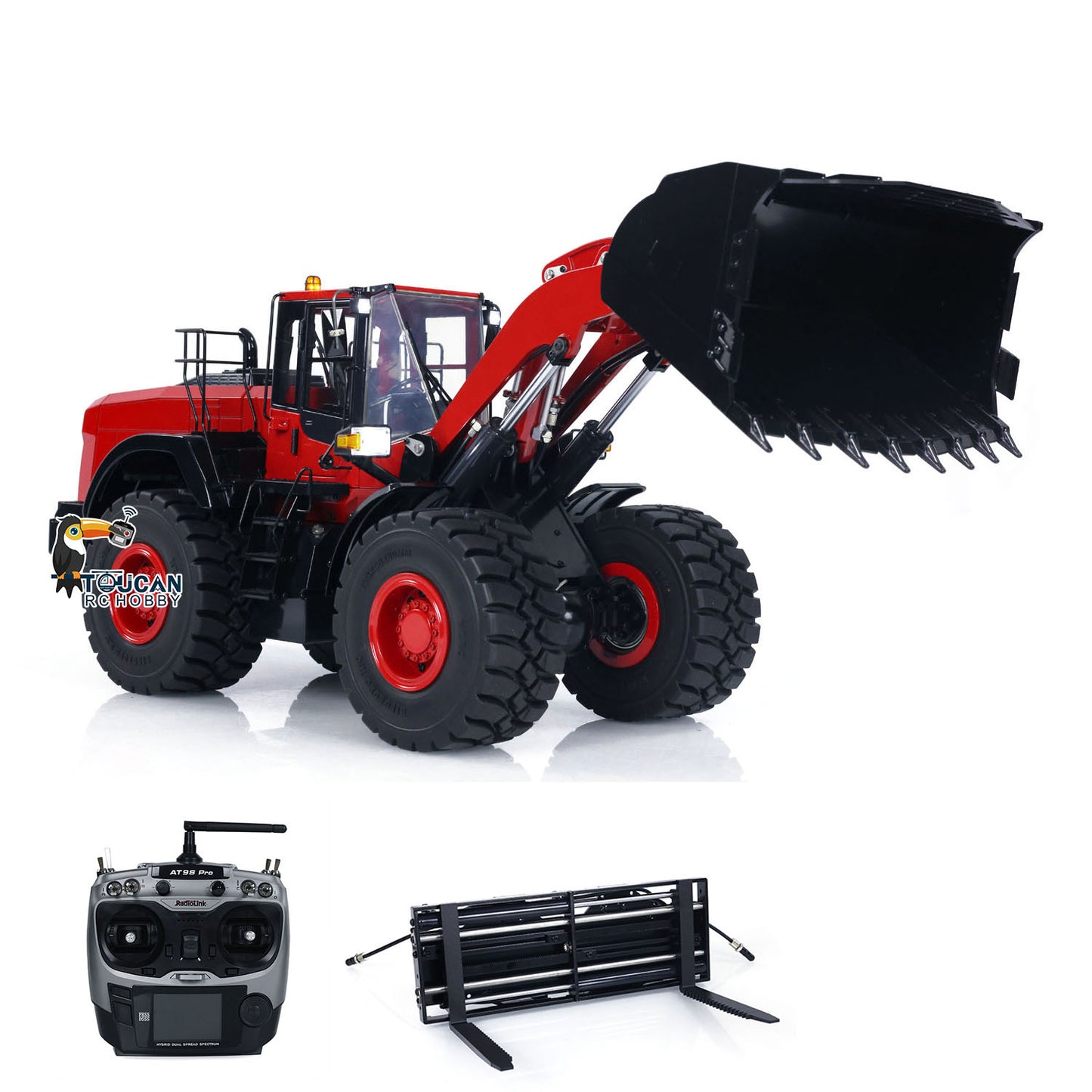 1/14 Hydraulic RC Loader WA480 RTR Metal Truck 2-speed Radio Control Construction Vehicles Lights Sounds Emulated Car Models