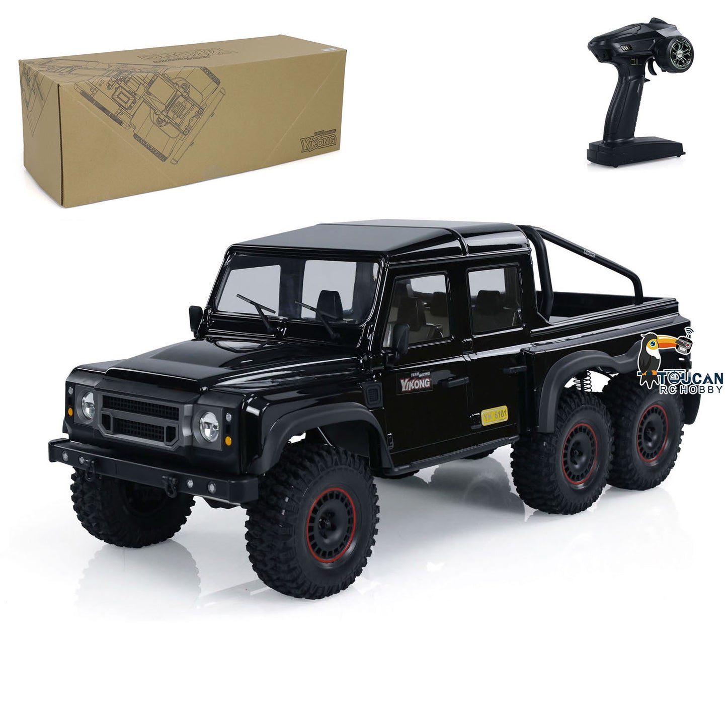 IN STOCK YIKONG 1/10 Crawler 6WD YK6101 Pickup Painted Radio Control Model Cabin Car Shell Metal Chassis ESC Motor Servo Controller Receiver