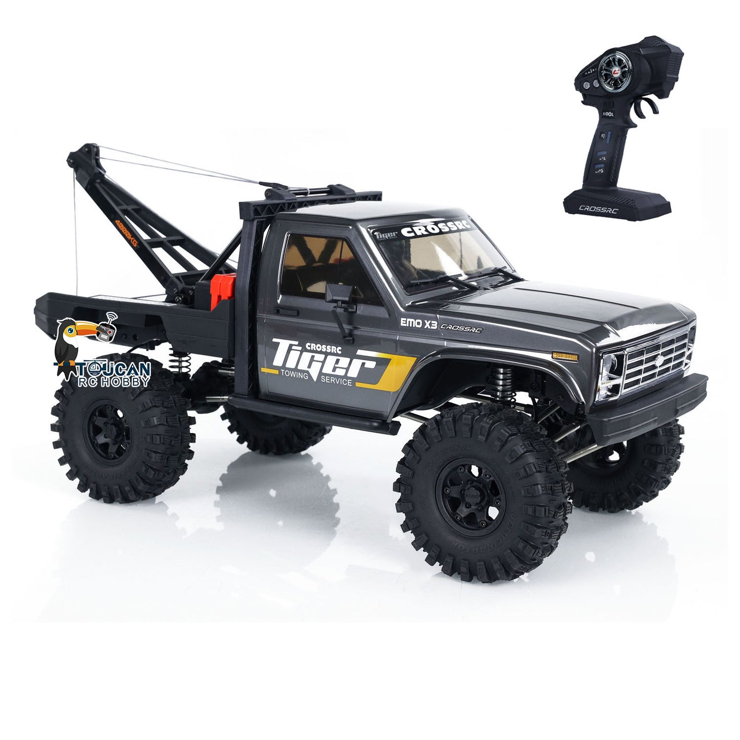 CORSSRC 1/8 4WD EMO X3 RC Towing Rescue Car 4x4 Remote Control Crawler Vehicle Hobby Model PNP Version Assembled Painted