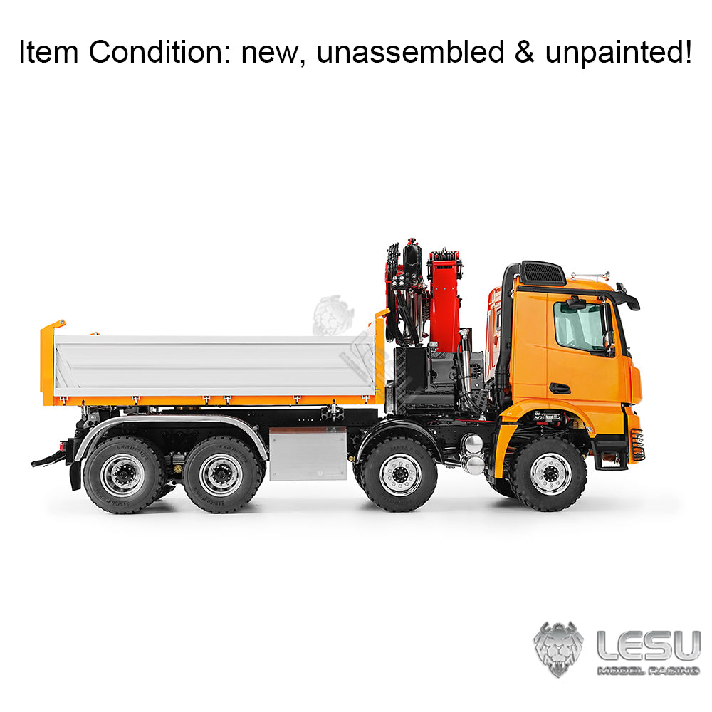 LESU 3-Ways 1/14 8X8 RC Hydraulic Dumper Truck Crane Tipper DIY KIT 3348 Models