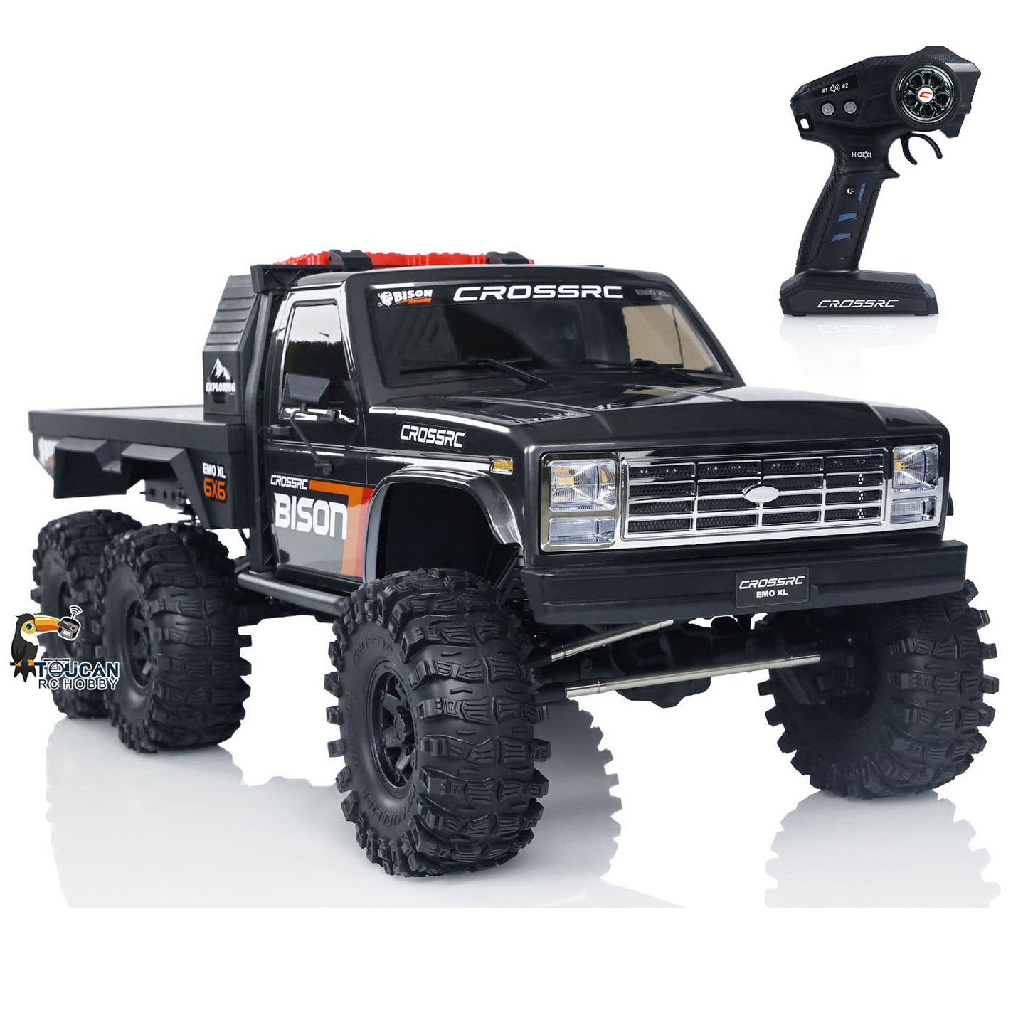 CORSSRC EMO XL 1/8 6WD 6x6 RC Crawler Car Radio Control Off-road Hauler Vehicles DIY Model Two-speed Transmission 775*302*288mm