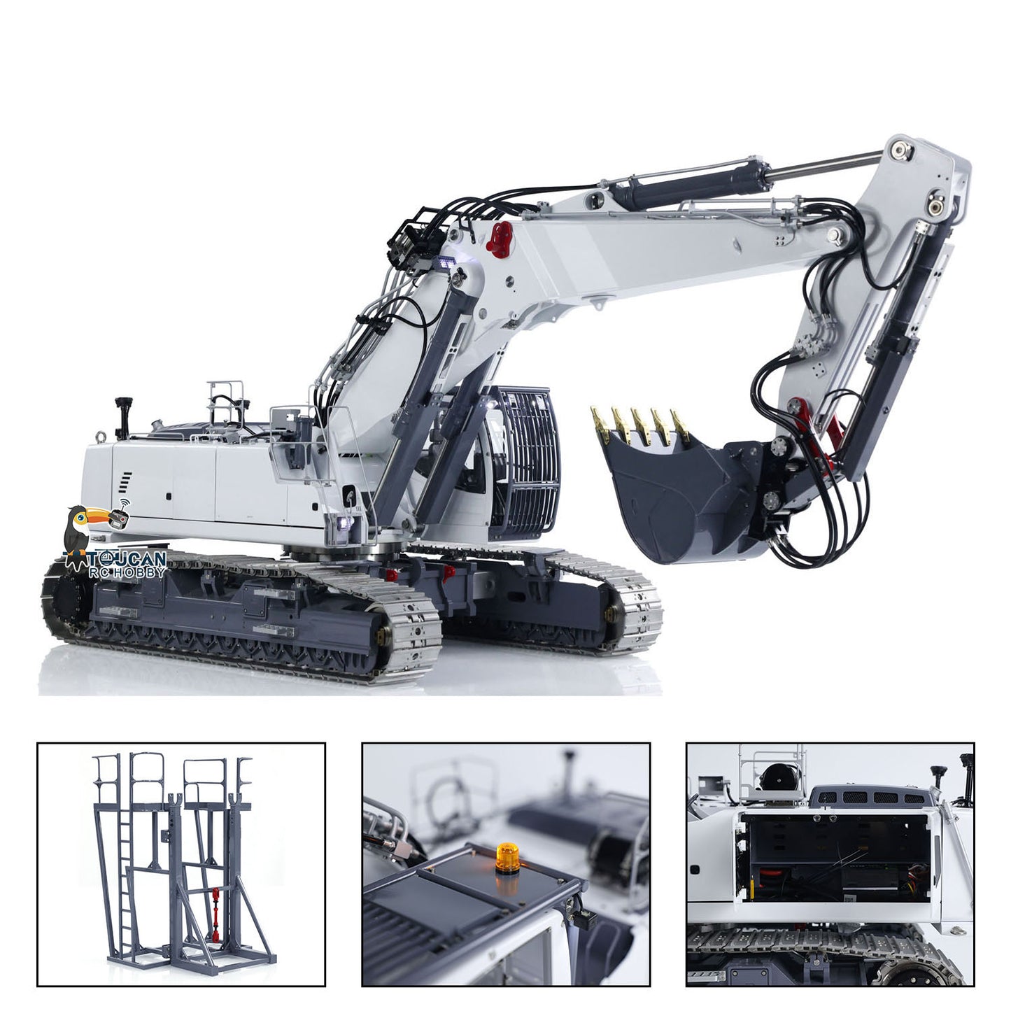 Heavy Machine 1/14 RC Full Hydraulic Excavator LESU LR960 Construction Digger