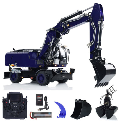 Metal 1/14 R946 Wheeled Hydraulic RC Excavator Remote Controlled Digger Simulation DIY Model Grab Ripper FlySky PL18EV