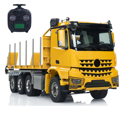 1/14 8x8 RC Hydraulic Dumper Car Roll Off Full Dump Rear Axle Steering with U-shaped High Short Standard Bucket Timber Flatbed