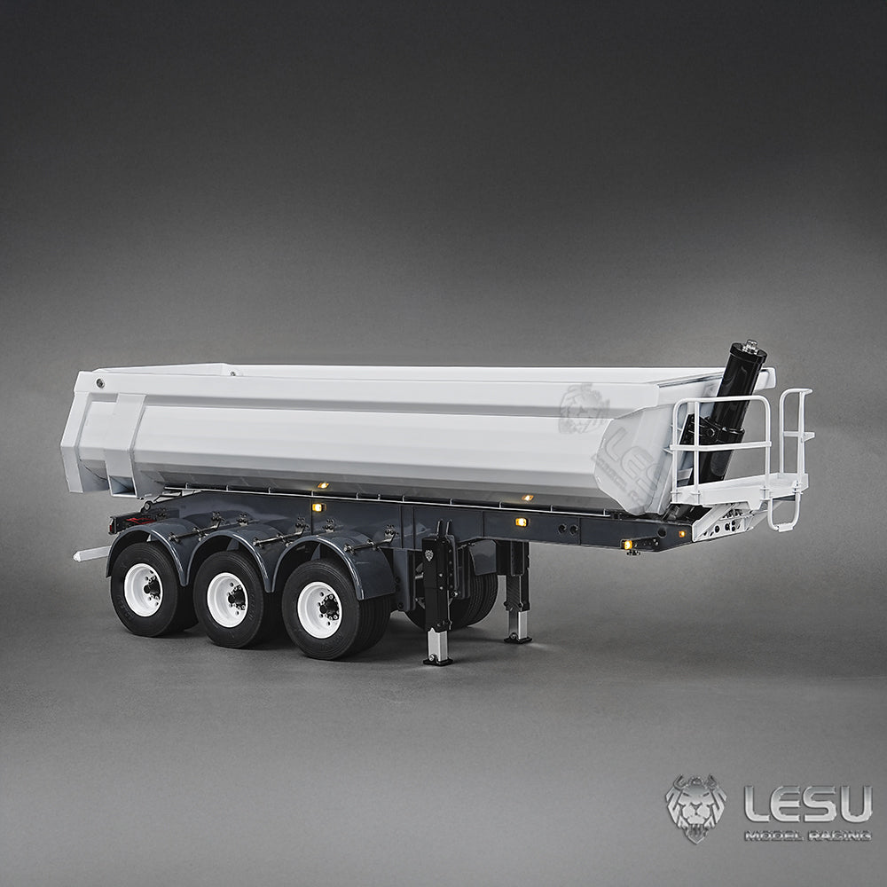 Metal LESU 3Axles 1/14 Hydraulic Dump Trailer A0045 for RC Tractor Truck Vehicle Model DIY TAMIYA Unassembled Unpainted