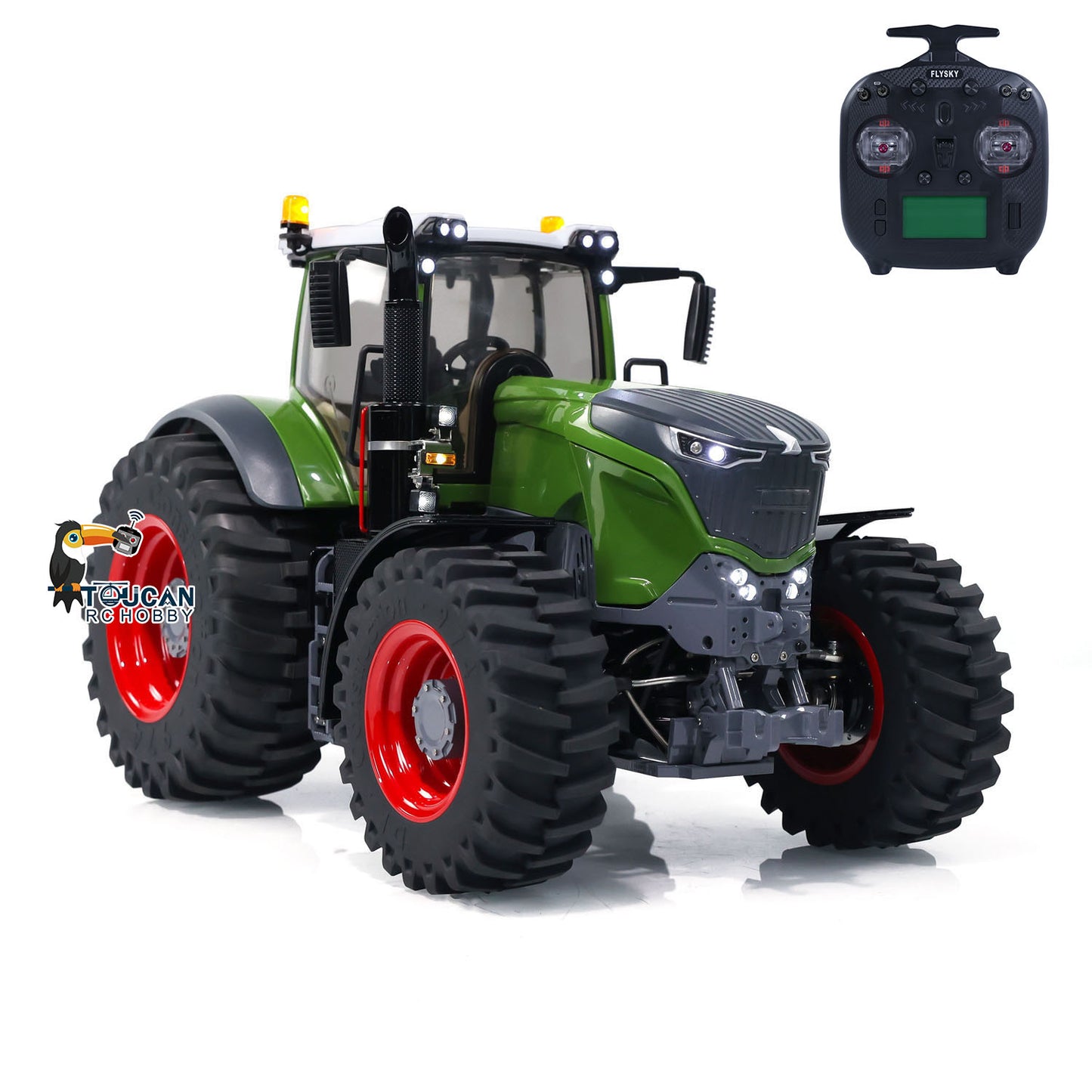 LESU 1/16 4X4 Fendt 1050 RC Tractors Metal Chassis Ready to Run Car Differential Lock Model FrSky ST8 ESC Servo Motor DIY Vehicle