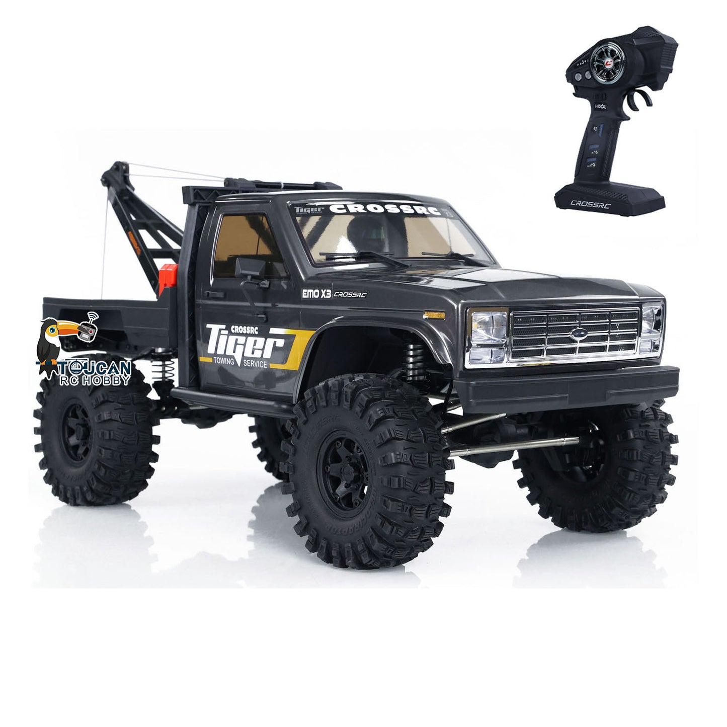 CORSSRC 1/8 4WD EMO X3 RC Towing Rescue Car 4x4 Remote Control Crawler Vehicle Hobby Model PNP Version Assembled Painted