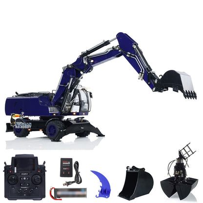 Metal 1/14 R946 Wheeled Hydraulic RC Excavator Remote Controlled Digger Simulation DIY Model Grab Ripper FlySky PL18EV