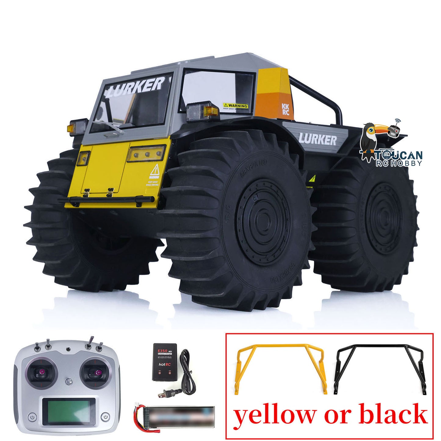 1/10 Scale All-terrain RC Off-road Vehicle Amphibious Climbing Car KIT/RTR D-E077 Painted Light Sound System