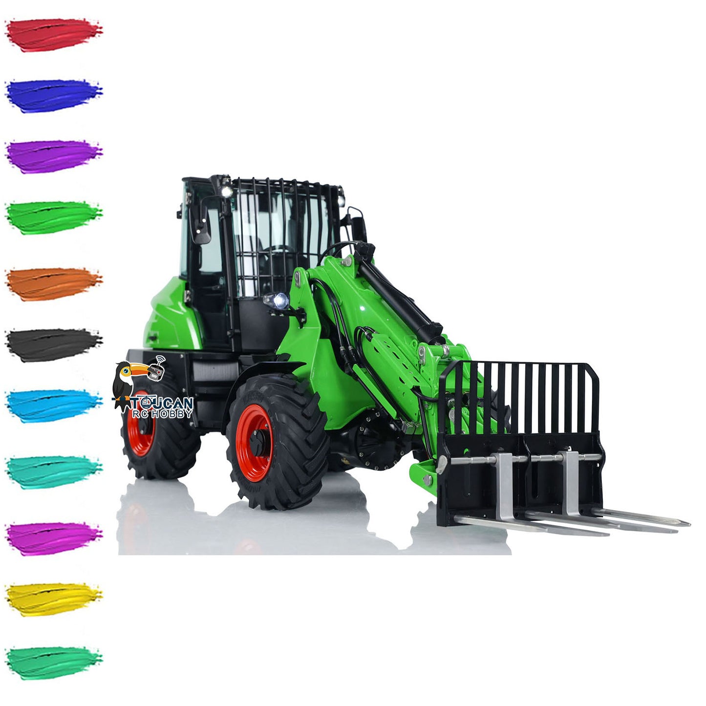 LESU AT1050 1:14 RC Hydraulic Fork Truck Metal Telescopic Arm Loader Car Assembled Model