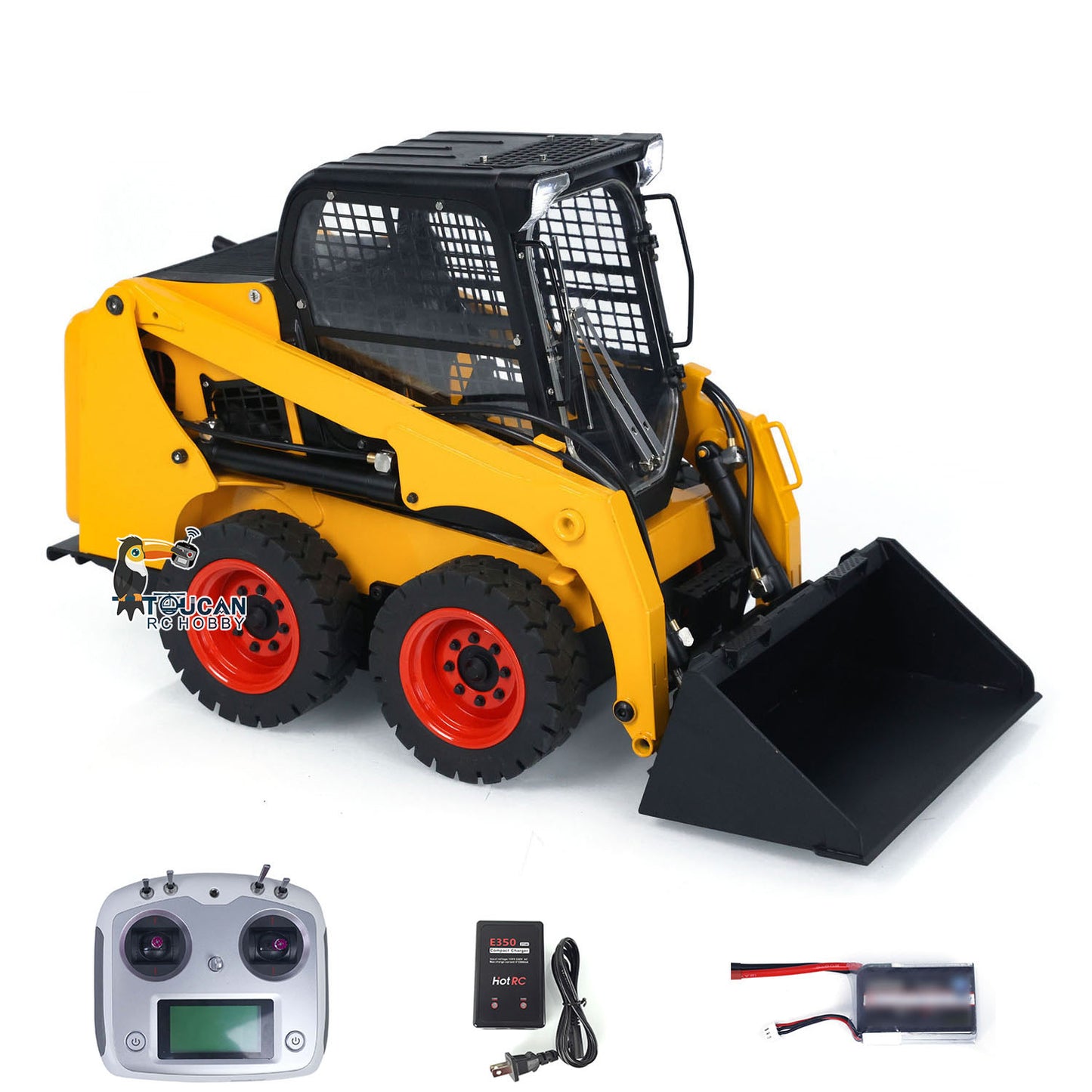 Metal 1/14 Hydraulic RC Skid-Steer Loader SM450 Remote Control Wheeled Car Model