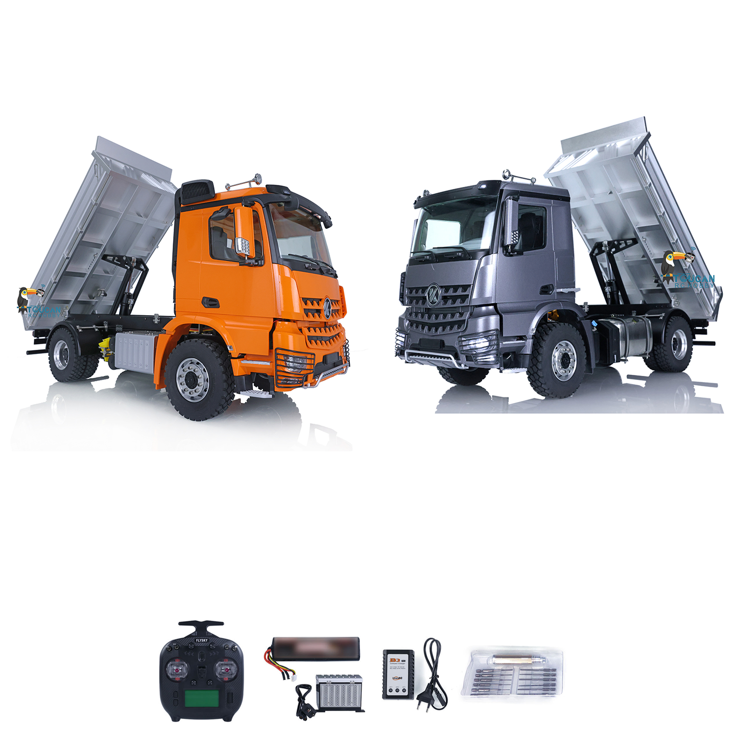 Kabolite 1/14 4*4 Hydraulic RC Dumper K3362 Ready to Run Tipper Sound Light System 2 Speed Gearbox Radio Receiver Birthday Gift