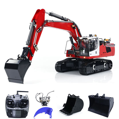 MTMODEL Metal Remote Control Tracked Digging Vehicle 1/14 2 Arms 946 RC Hydraulic Excavator Ripper Tiltable Bucket Grab Model