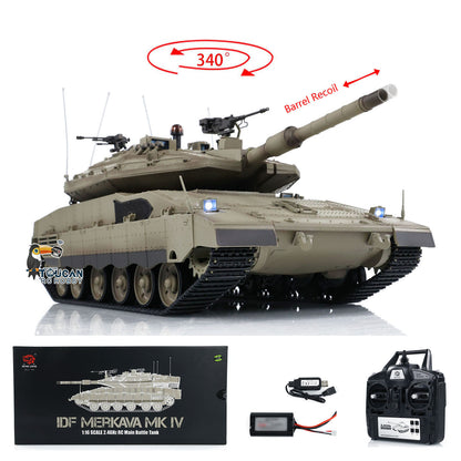 Henglong RC Tank TK7.0 IDF Merkava MK IV RC Main Battle Tank Infrared Combating Turret Rotation Standard Edition 3958-1