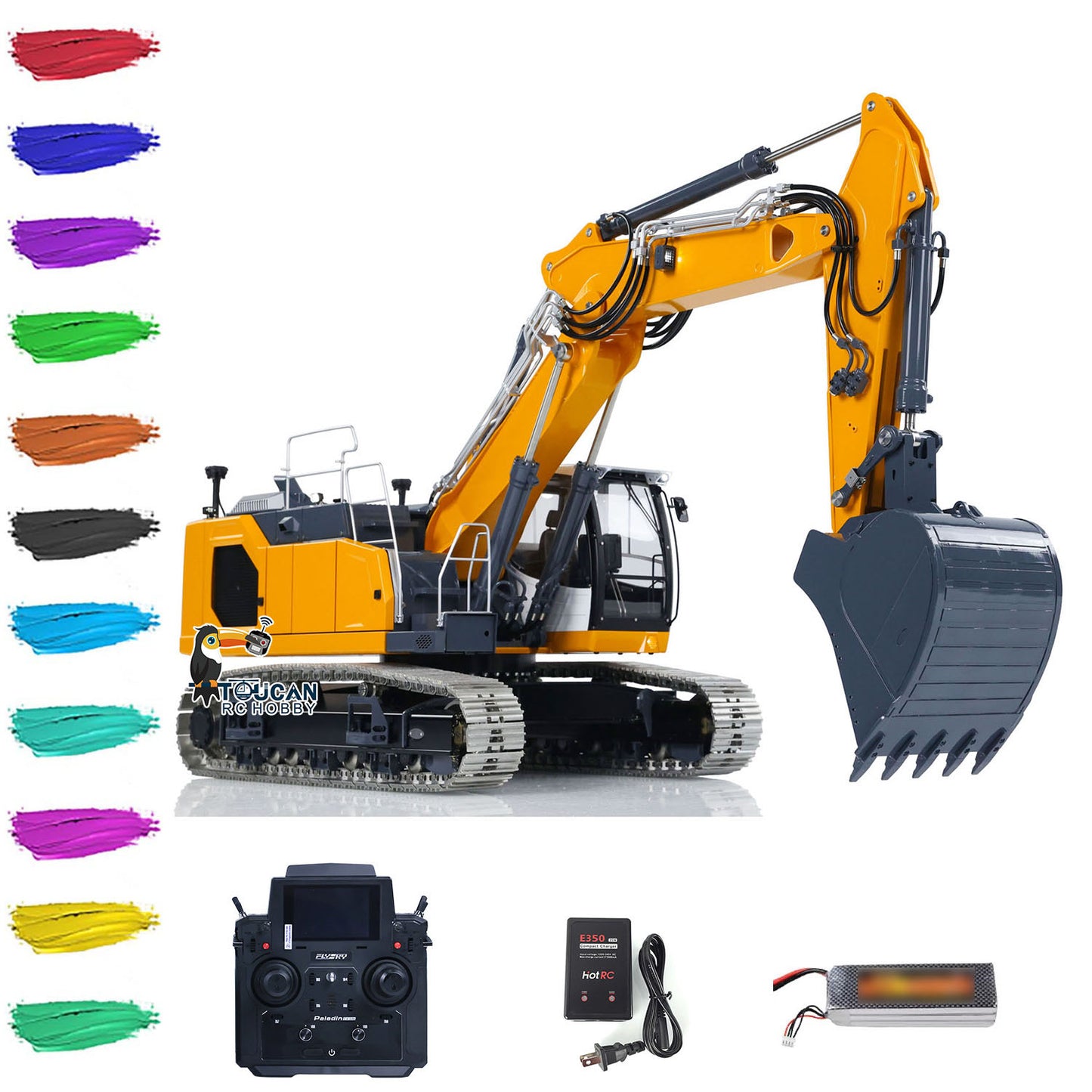 LESU 3-Section Arm Metal 1/14 Hydraulic RC Excavator LR945 Radio Control Diggers PNP/RTR Optional Versions