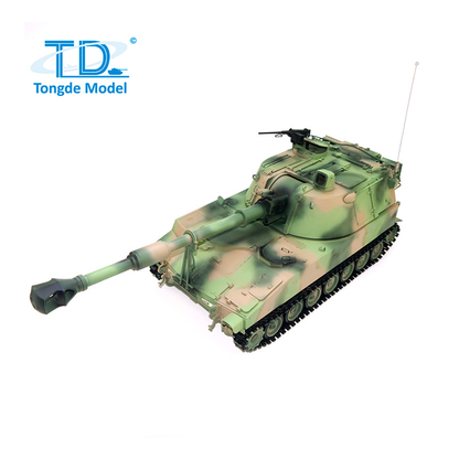 Tongde Model 1/16 M109A2 RC Tank RTR Self-propelled Howitzer Sound Light Metal Wheels Smoke Unit 45.9*19.8*18.5cm