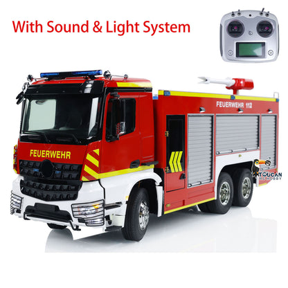 TOUCAN 1/14 6x4 RC Fire Fighting Truck Remote Control Fire Vehicles RTR Car Assembled and Painted Model Sound Light System