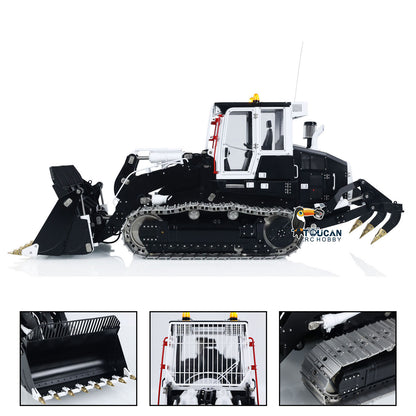 IN STOCK Customized LESU 1:14 RC Hydraulic Tracked Loader AOUE 973K Car Openable Bucket Rear Plow Metal Tracks Sprockets Powerful Good Performance