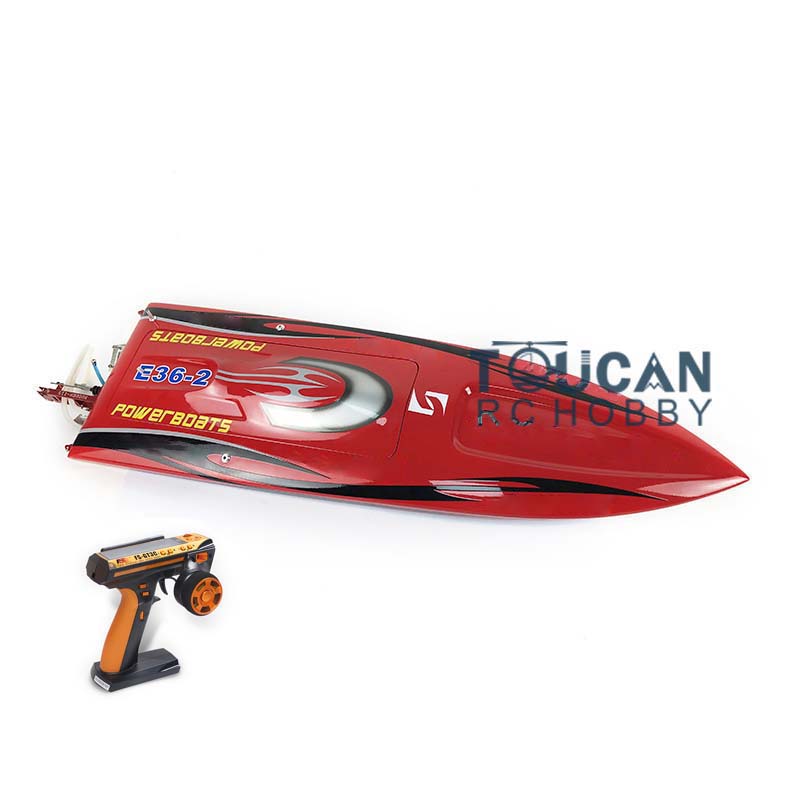 E36 Fiber Glass 2.4Ghz Blue Electric Racing RTR RC Boat W/ Motor Servo ESC Battery Transmitter DIY Model 845*245*130mm 75-80km/h