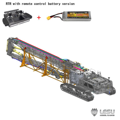 NEW LESU LR960 RC Excavator  Model 1/14 Hydraulic Demolition Machine RTR Digger Heavy Duty Radio Control Construction Vehicle