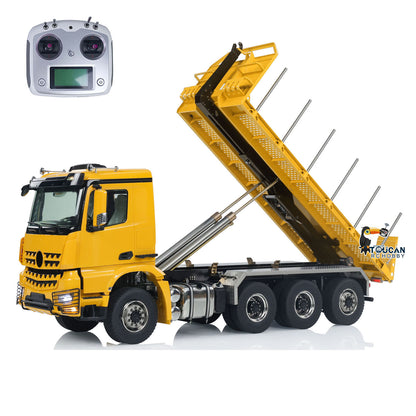 1/14 8x8 RC Hydraulic Dumper Car Roll On Full Dump Rear Axle Steering with U-shaped High Short Standard Bucket Timber Flatbed