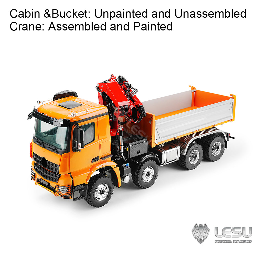 LESU 3348 8X8 RC Hydraulic Dump Truck 3-Ways 1/14 Remote Control Crane Tipper