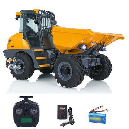 LESU 1/14 Metal Painted RC Remote Controlled Hydraulic Articulated Dumpers AOUE 6MDX Ready To Run Motor ESC Light System