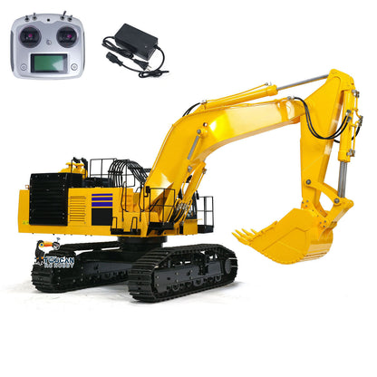 1/8 Scale PC1250 RC Hydraulic Excavator Metal Heavy Duty Construction Vehicle  Assembled and Painted Light System