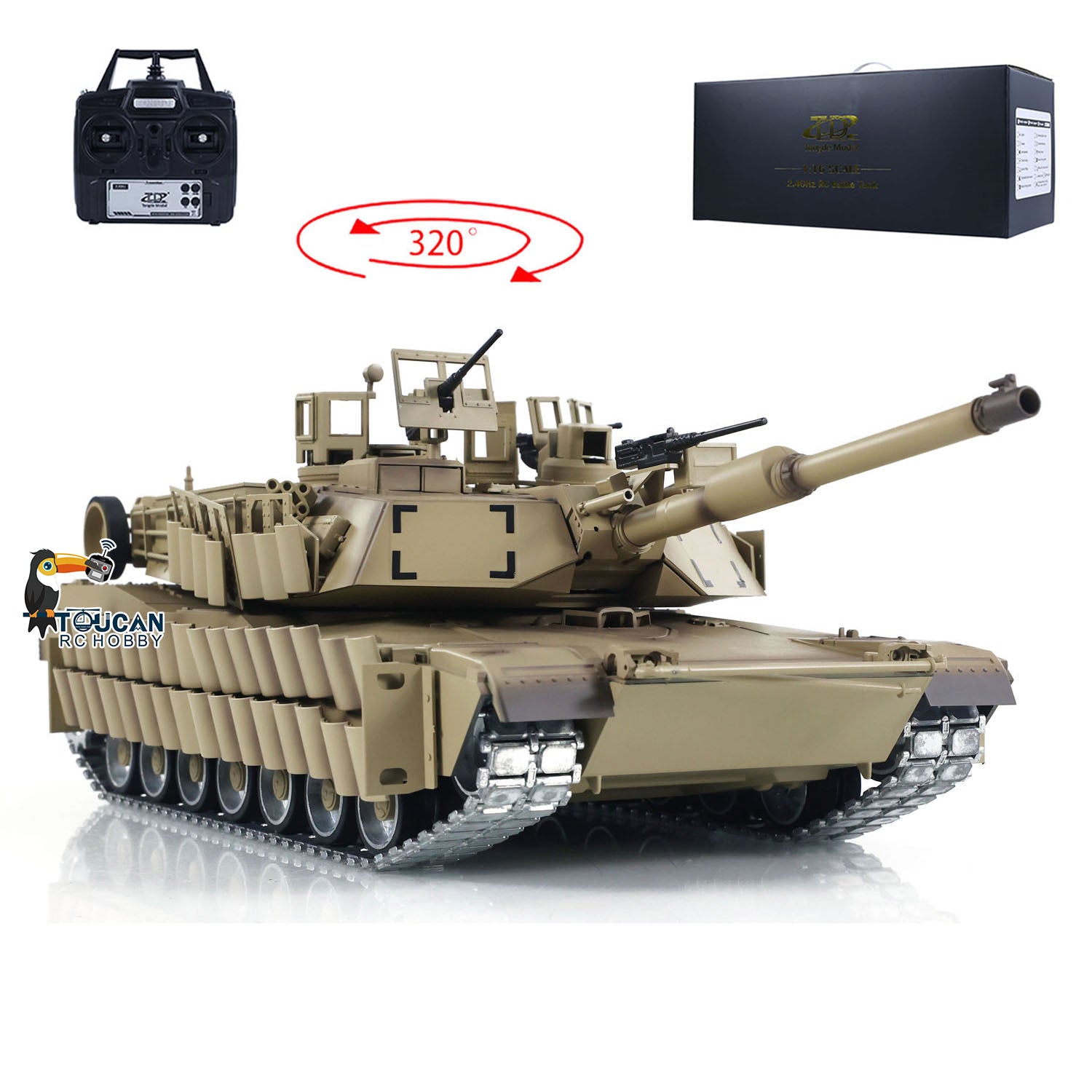 Tongde 1/16 Abrams M1A2 RC Infrared Battle Tank SEP TUSK II Remote  Controlled Electric Panzer Model 320 BB Unit Barrel Recoil System -  Upgraded Ver