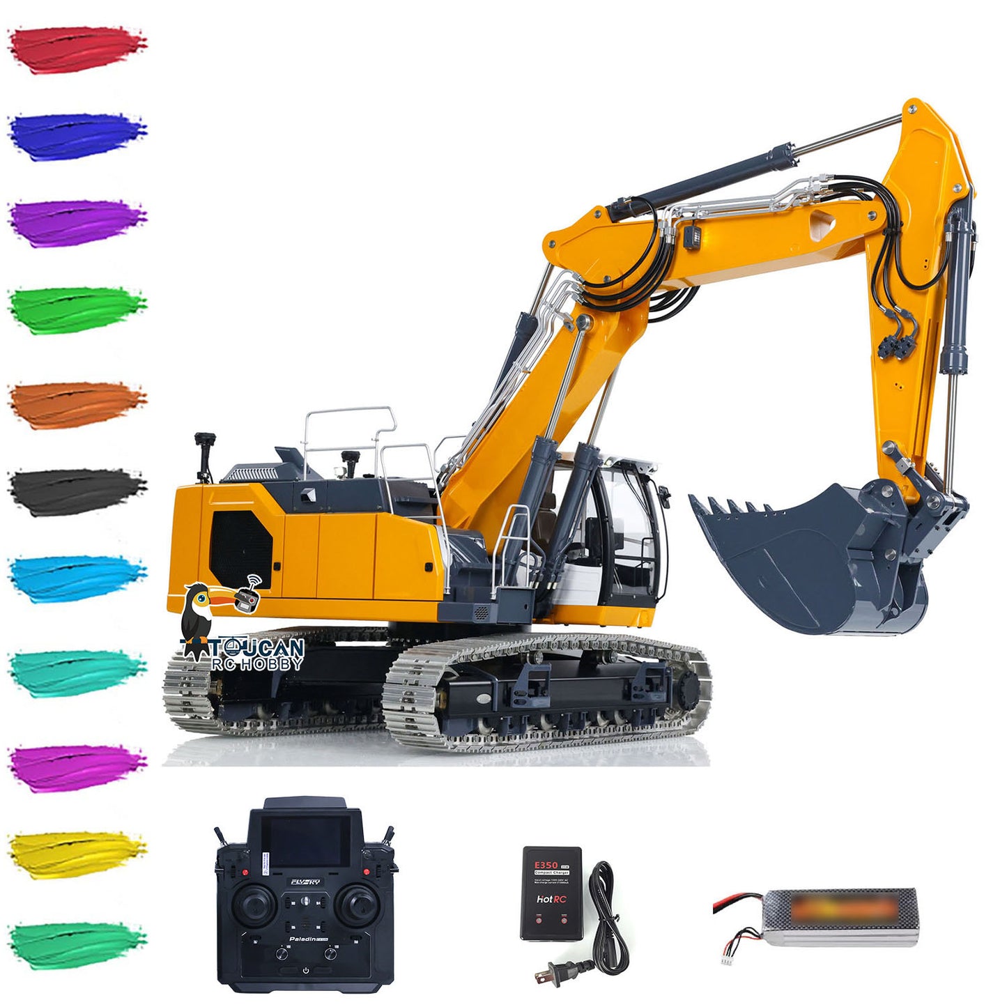 LESU 3-Section Arm Metal 1/14 Hydraulic RC Excavator LR945 Radio Control Diggers PNP/RTR Optional Versions