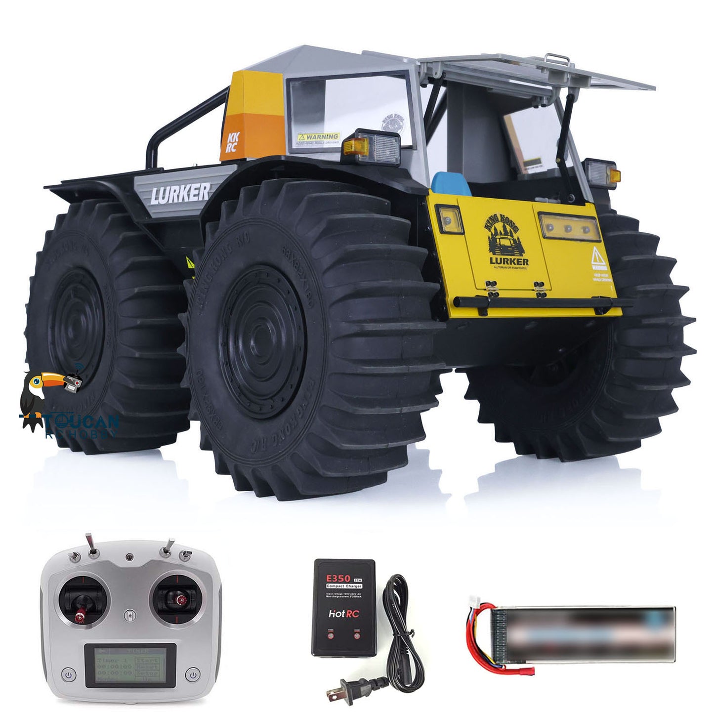 Kingkong 1/10 Scale All-terrain RC Off-road Vehicle Amphibious Climbing Car KIT/RTR D-E077 Painted Light Sound System