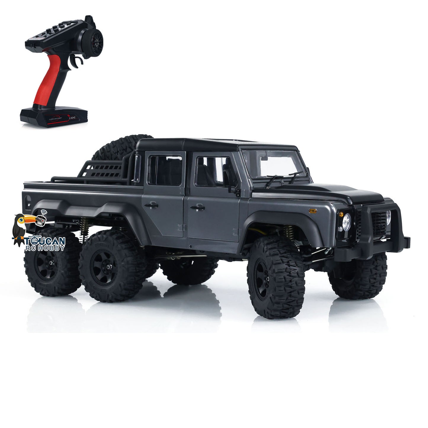 1/10 Scale 6WD RC Pick-up Rock Crawler Off-Road Truck Lights Sounds 2 Speeds PNP Version Painted Assembled Hobby Model