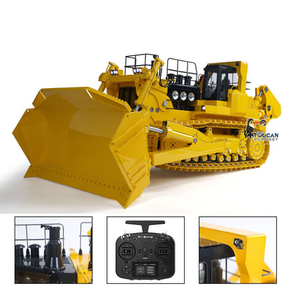 Metal JDMODEL 1/14 RC Hydraulic Bulldozer 575 Huge Dozer Heavy Machine Frsky X14 Radio RTR Mix Controlled Car Upgrade Smoking