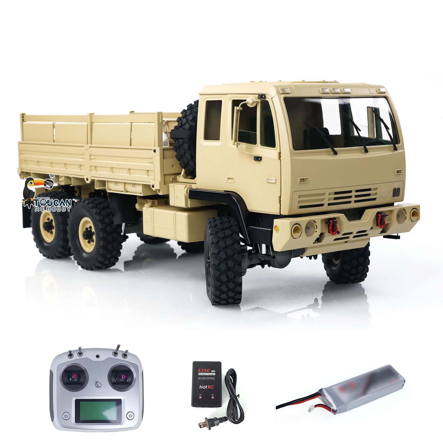 IN STOCK Customized CrossRC FC6 1:12 RTR RC Military Truck Radio Control Off-road Vehicle Cars 6WD DIY Model Smoke Unit 650mm*228mm*262mm