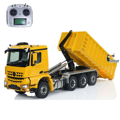 1/14 8x8 RC Hydraulic Dumper Car Roll On Full Dump Rear Axle Steering with U-shaped High Short Standard Bucket Timber Flatbed