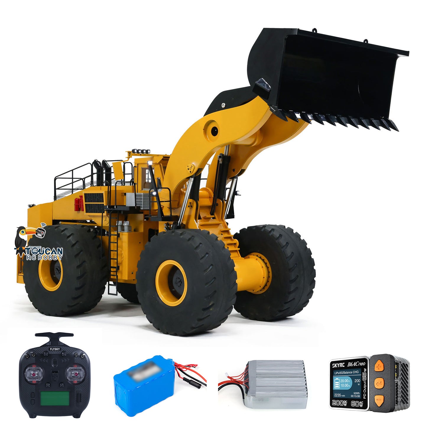 TOUCAN 1/14 Scale L2350 RC Hydraulic Loader Heavy Duty RTR Radio Control Construction Vehicle ESC Servo Motor Smoking Unit