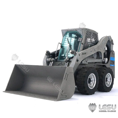 LESU 1/14 Scale Metal Assembled Aoue LT5 Skid-Steer Loader Radio Control Tracked Dozer Blade Openable Bucket Gripper Hay Clamp