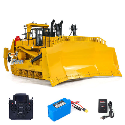 TOUCAN 110KG! D11T 1/10 Scale RC Hydraulic Bulldozer Heavy Duty Metal Radio Controlled Giant Dozers 3 Plows Ready to Run