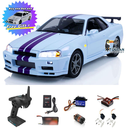 Capo 4x4 1/8 RC Drift Racing Vehicle R34 RTR Metal High-speed Cars Motor Painted Assembled Hobby DIY Models RTR