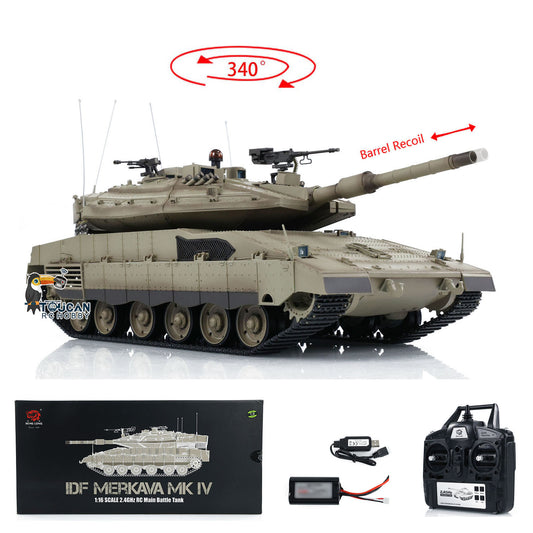 US STOCK 1:16 Scale IDF Merkava MK IV RC Main Battle Tank Heng Long 3958 Remote Control Tanks Model Plastic Sprockets Idlers