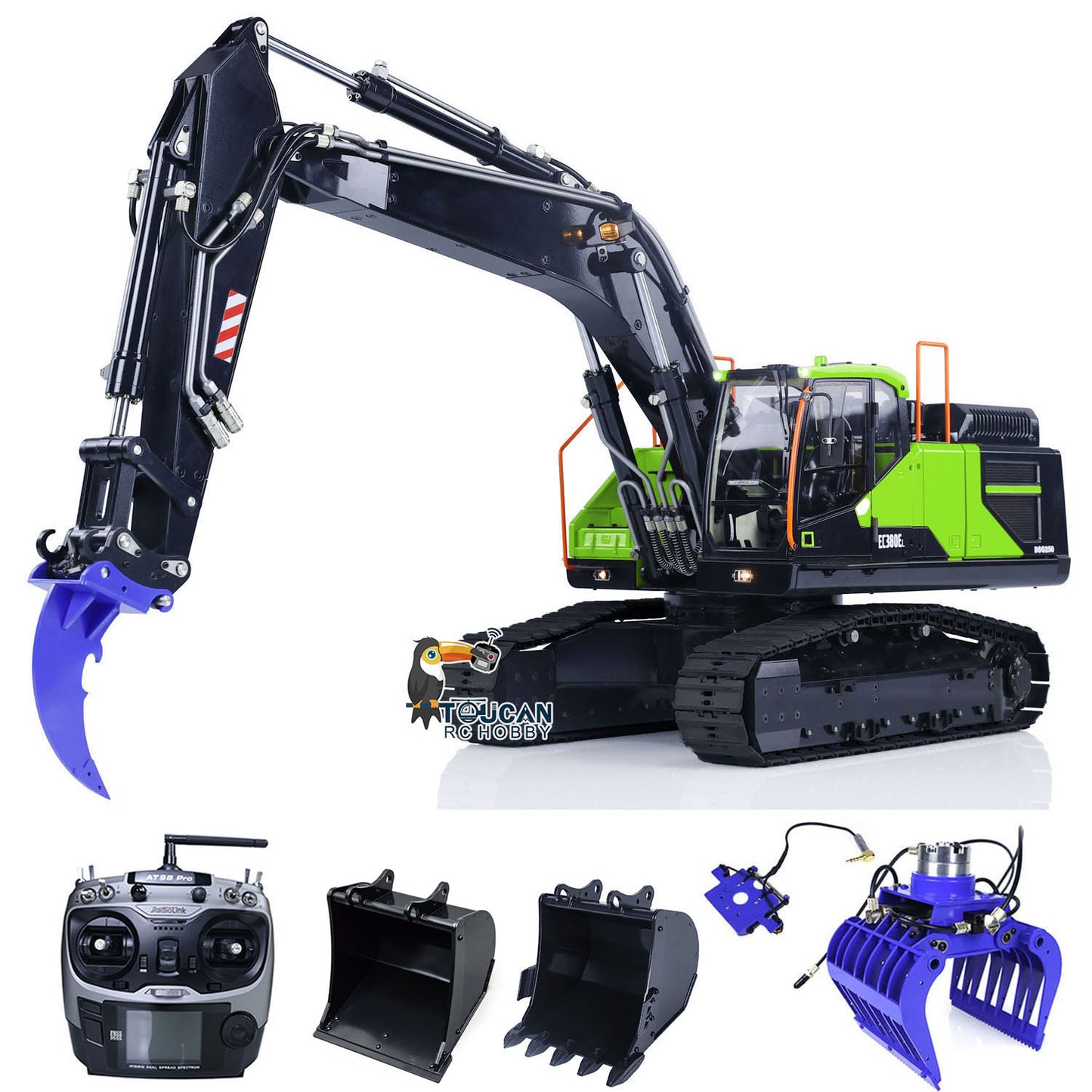 MTM EC380 Metal 1/14 RC Hydraulic Excavator Remote Control Construction Truck Assembled and Painted Digger Heavy Machine Car