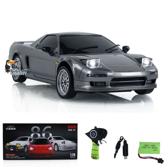 US STOCK 1/18 RWD RC Racing Drift Car 4x2 Simulation Electric Vehicles Model Gyroscope LDRC LD1803 Toy 2.4G Raido Light Assembled