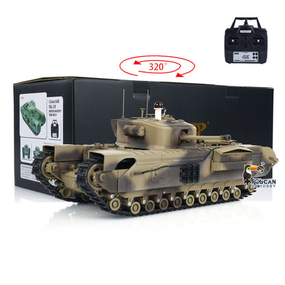 1/16 Military RC Battle Tank Churchill Mk.VII Metal Tracks Tongde Electric Tanks Painted and Assembled Smoke Unit