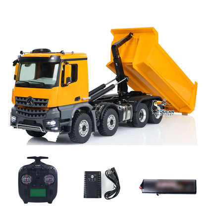 Kabolite 1/14 K3366 RC Hydraulic Tipper Car 8X8 Radio Control Dumper Truck Model 673.3x208.2x273mm Light Sound System