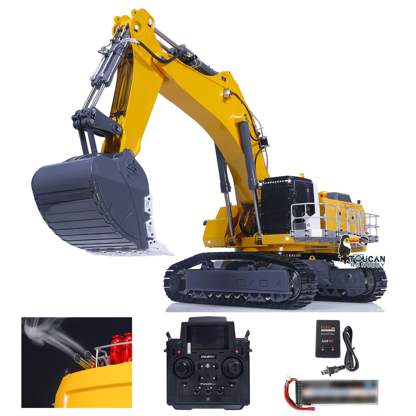 1/14 LESU RC Hydraulic Excavator AOUE 9150 Remote Control Heavy Duty Backhoe Shovel Painted and Assembled 1040*415*470mm