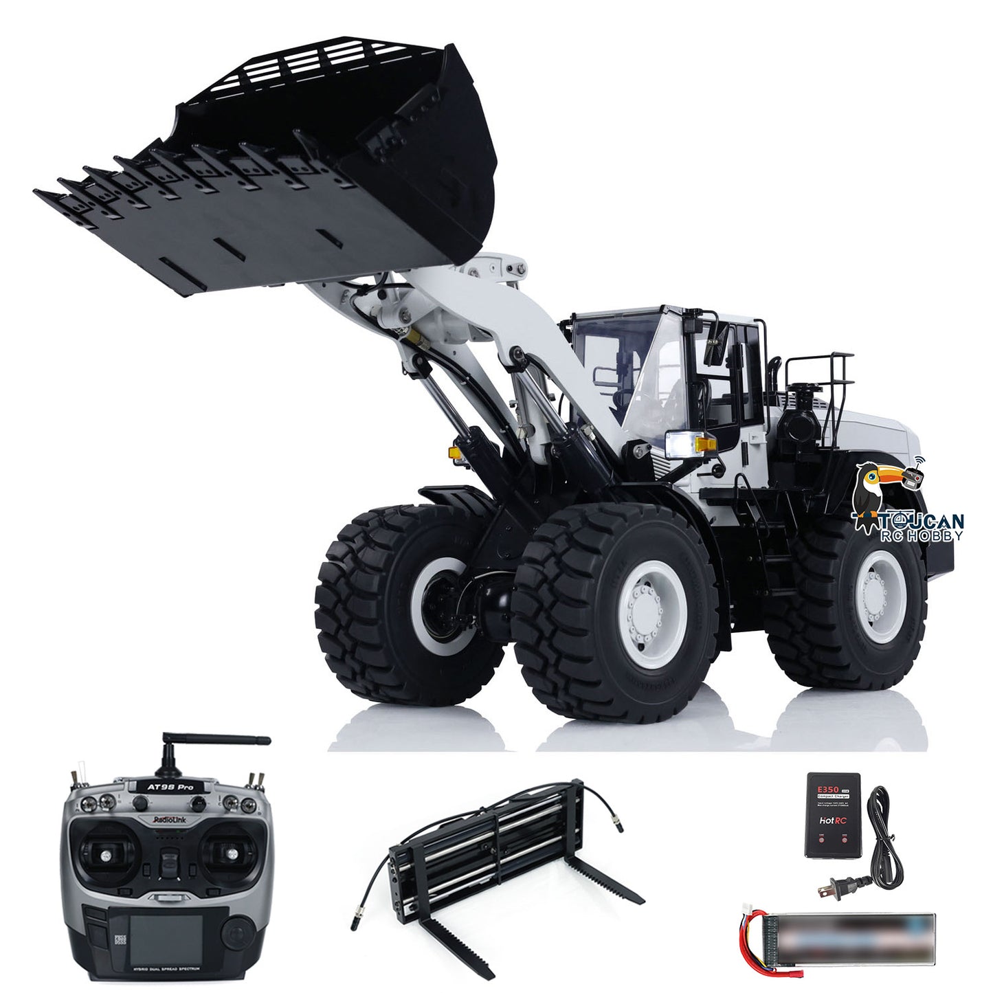 1/14 WA480 Metal RC Hydraulic Loader Remote Control Construction Vehicles Sounds PNP RTR Optional Versions ESC Servo Motor