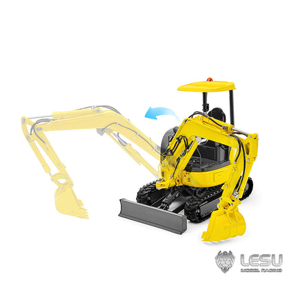 LESU 1/14 Mini RC Hydraulic Excavator PC30 Metal 6CH Valve Digger ST8 Radio Controlled Simulation Engineering Vehicle Model Toy