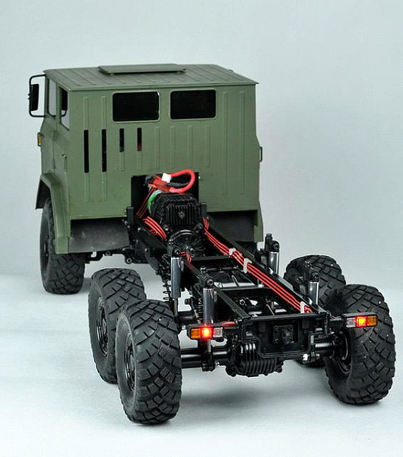 CROSSRC 1/12 Car XC6-B 6*6 Military Truck Off Road KIT Motor Light Car W/O Sound Unassembled 660*253*252MM ESC Servo